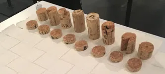 detail cork chess pieces