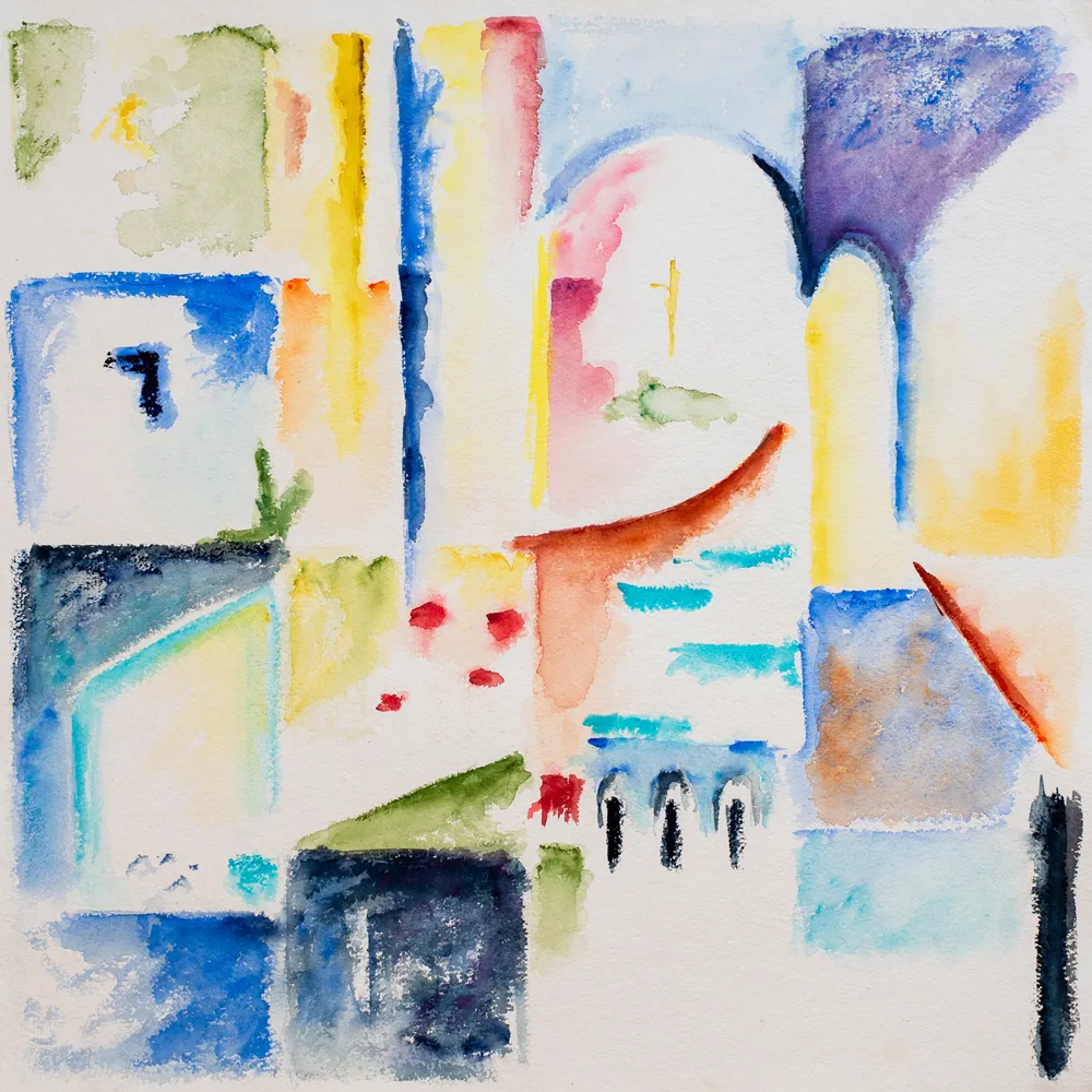 Arequipa Blues II, watercolor, 2017